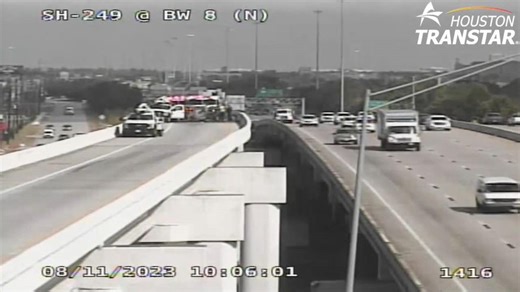 Multiple vehicles catch fire on State Highway 249 causing lane closures
