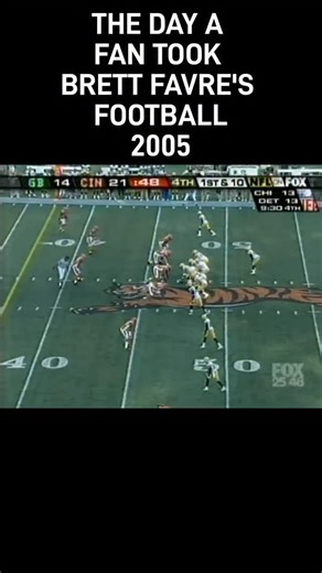 Historical Sports Goon on Instagram: "Flashback to 2005: The moment a fan breached the field and stole the ball right out of the Green Bay Packers QB's hands during a game against the Cincinnati Bengals. Don't forget to follow Historical Sports Goon for more retro sports-related content #nfl #nflfootball #superbowl #reels"