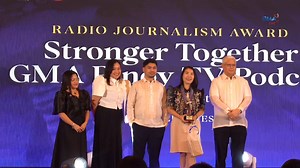 THIS AWARD IS FOR YOU, GLOBAL PINOYS! The Stronger Together: GMA Pinoy TV Podcast was named Best Podcast at the 2025 Migration Advocacy and Media (MAM) Awards. The award was accepted by GMA Pinoy TV’s Digital Content Head and podcast host, Tonie Pua, along with digital specialists Anton Taguinod and Trinna Tiangco. The Migration Advocacy and Media (MAM) Awards honored 18 outstanding media works that significantly contributed to shaping public perception and deepening awareness of the inspiring a