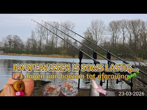 Carp fishing is sometimes tough... 3 days from the reservoir to the excavation! Day 1