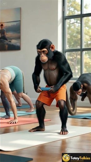 Monkey Human Avatar Tries Yoga | Hilarious Mat Mishaps & Burrito Rolls 🐒🧘‍♂️😂