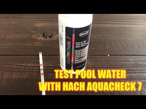 Test Pool / Spa Water using Hach Aquacheck 7 Test Strip