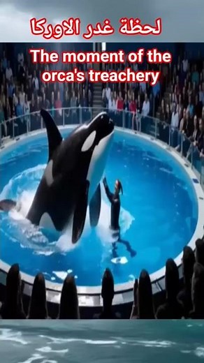 الاوركا يفتك بجيسيكا ثم بكاءه على جيسيكا The moment the orca pounces and then cries #jessica #oraçã