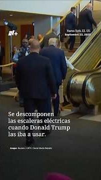Escaleras de la ONU dejan de funcionar cuando Trump sube #nmas #trump #onu
