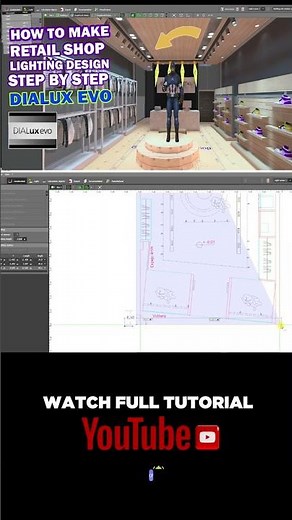 HOW TO MAKE RETAIL SHOP LIGHTING DESIGN STEP BY STEP IN DIALUX EVO #dialuxevo #lightingideas