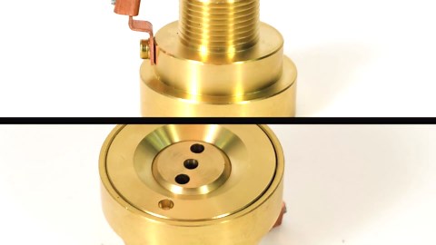 Brass Deck Jet Fountain Nozzle-Three Hole with Ground Lug - Replace Any Type of Swimming Pool Spa and Fountain Deck Jet Crown Nozzle Pool Jet with One Year Warranty