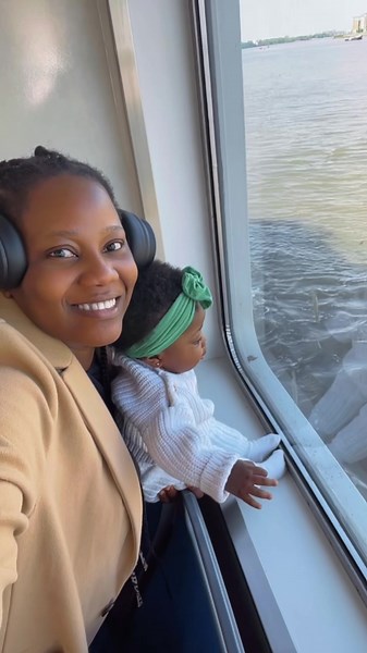 I and my baby riding on the ferry ✌️
