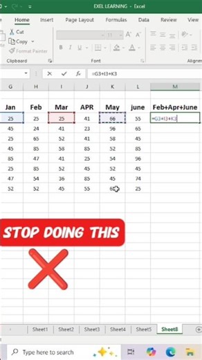 Excel Formulas hack | Microsoft excel for beginners. #shorts #youtubeshorts #viral