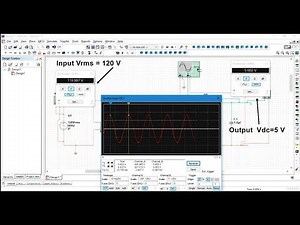 A Simple 5V DC regulated power supply system in Multisim