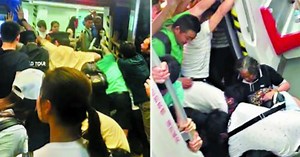 Passengers Rescue Elderly Woman From Between Train And Platform In China