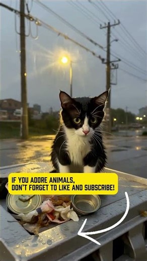 Shivering Kitten Searching for Food in the Rain | #animalrescue #catlovers #kitten