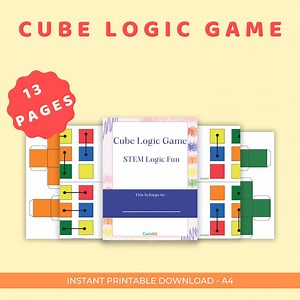 Cube Logic Game: Visual Spatial Thinking 3D Puzzle (PDF Download, 13 Pages) - Etsy UK
