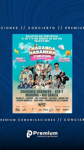 🇨🇺 ¡No te quedes fuera de esta fiesta histórica! Celebramos su 37 de La Charanga Habanera! 🕺💃