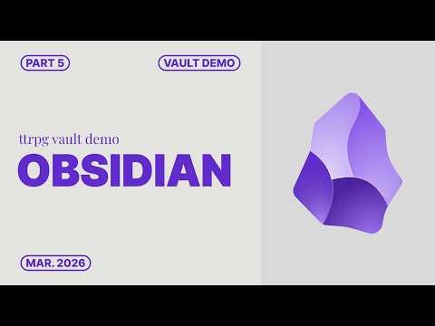 TTRPG Starter Vault (Obsidian)