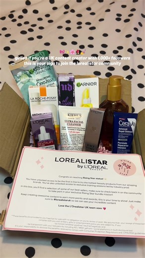 content creator girlies with 1k followers and based in the UK you need to sign up to the Lorealistar community!! 💄✨🎀⭐️🌸💅 kindly gifted from Lorealistar @L'Oréal Paris UK 🎀Products received: @L’Oréal Paris L'oreal Extraordinary Oil Serum @Urban Decay Cosmetics Urban Decay All Nighter Setting Spray L'Oreal Paris Hyaluronic Acid Serum Revitalift Filler Anti-Wrinkle Dropper Serum @Lancôme Lancôme Juicy Tubes Ultra Shiny Lip Gloss (Spring Fling) @Garnier Global Garnier Vitamin C* Brightening Eye