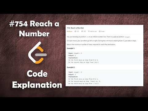 Reach a Number | Live Coding with Explanation | Leetcode #754
