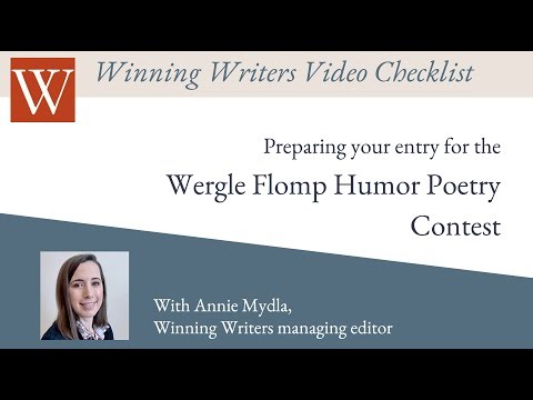 Preparing your entry for the Wergle Flomp Humor Poetry Contest