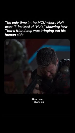 FILMIVERSE 🌍 | That heartfelt line was partly improvised and not played for laughs, which is rare in Ragnarok. When Hulk sits down with Thor after their... | Instagram