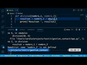 PARCOURS PYTHON DEBUGGAGE ET GESTION DES EXCEPTIONS