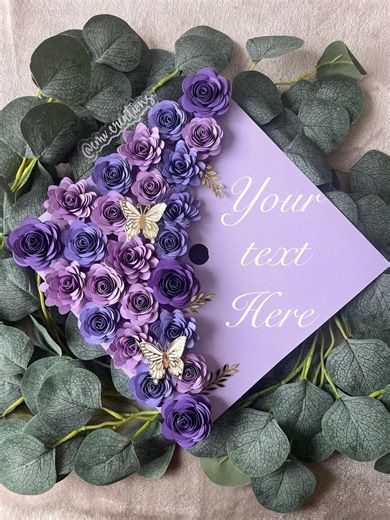 Graduation Cap, Class of 2025, Custom Grad Cap, Flower Grad Cap, Graduation Grad Topper, Personalized Graduation Cap - Etsy