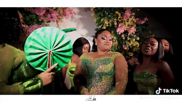 Beautiful African Bride in Colorful Kente Wedding