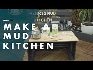 Kids mud kitchen using pallet timber