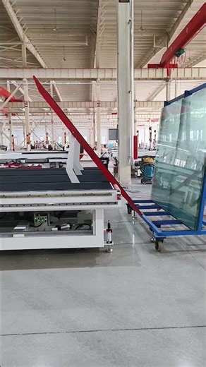Tilt arm loading and auto cutting machine#glasscuttingmachine #cncmachine #manufacturing #factory