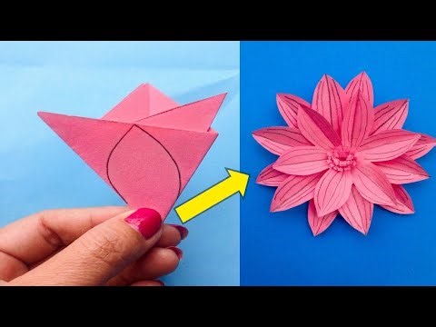 Very Easy Paper Flower Craft /Paper Flower Making Step By Step / How To Make Paper Flower