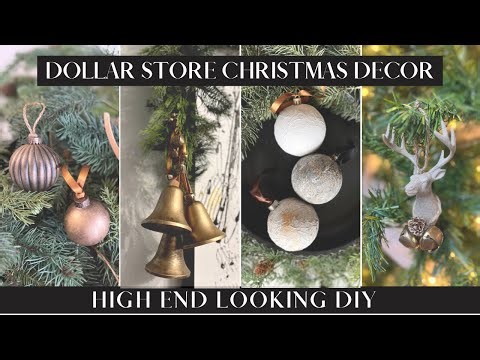 DIY Dollar Store Christmas Ornament | Antique Brass Bell | Aesthetic Ornaments | Easy & Affordable