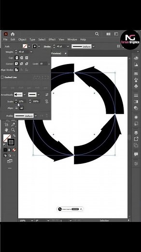 How To Create Round Arow In Photoshop#noreen_graphics #photoshop