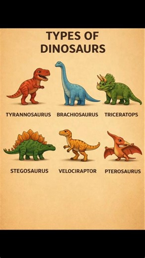 Types of Dinosaurs That Once Ruled Earth 🌍