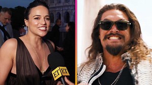Michelle Rodriguez gushes about working with Jason Momoa and applauds his "confidence" in ‘Fast X.' | Entertainment Tonight
