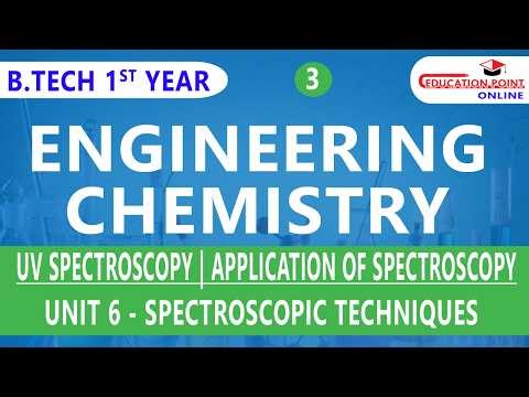 Lec 3 | UV Spectroscopy | Application of Spectroscopy | Engineering Chemistry B.Tech 1st Year