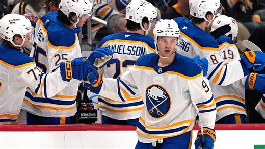 McLeod and Tuch score short-handed goals to power Sabres past Penguins, 5-1