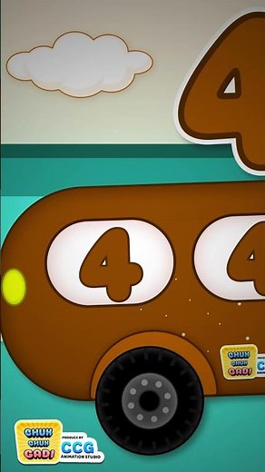 Count With Colorful Buses 1 to 10 🚌 #numbersong #kidssongs #shorts