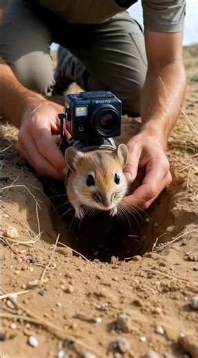 Inside a Pocket Mouse Underground Home – Real POV 🐭📹 #shorts