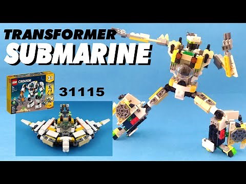 Tutorial: Transformer submarine from LEGO creator 31115: space mining mech
