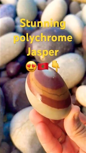 This Polychrome Jasper is from the coast on Tan Tan National Beach, Morocco. 🇲🇦
