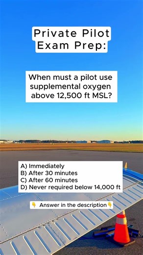 Oxygen Requirements Explained for Student Pilots ✈️ #aviation #studentpilot #pilotlife #shorts