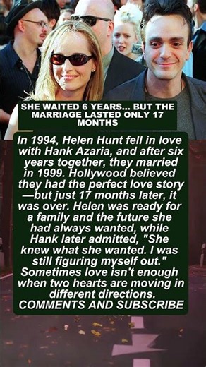 SHE WAITED 6 YEARS... BUT THE MARRIAGE LASTED ONLY 17 MONTHS
