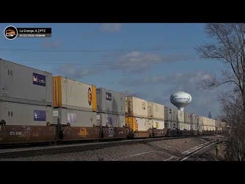 La Grange, IL — Westbound Intermodal (1080p PTZ) | Afternoon Sun