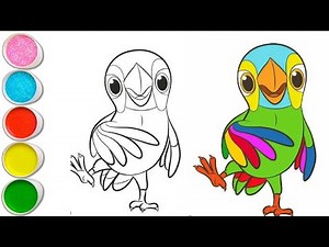Colorea al Lorito Pepe | El Reino Infantil | Dibujos Para Niños