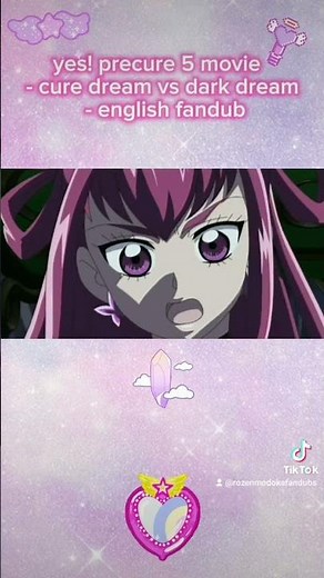 #yesprecure5 - cure dream vs dark dream - English #fandub . #anime #precure