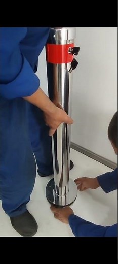 Surface mounted stainless steel removable bollard