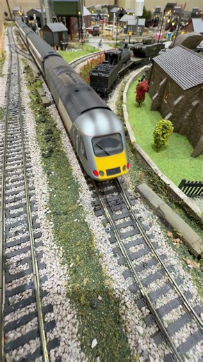 East Coast HST 125 pulling a passenger train up the incline.