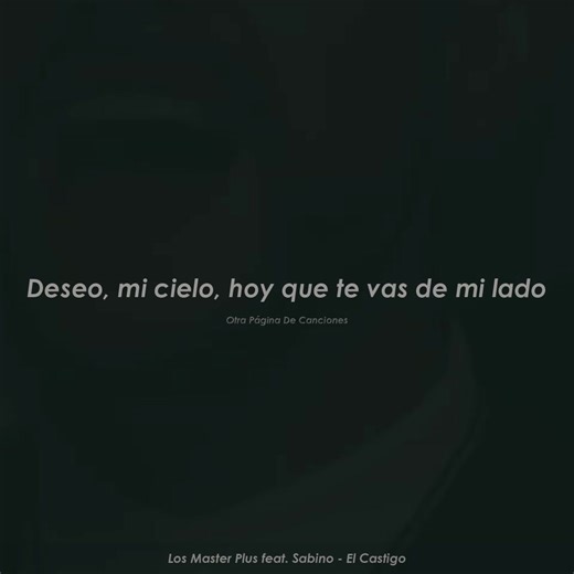 Los Master Plus feat. Sabino - El Castigo. | Otra Página De Canciones.