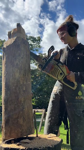 Women-Owned Business Utilizes Stihl Chainsaw for Woodworking Creations