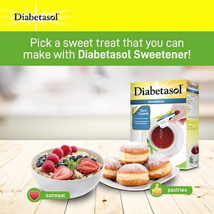 30 reactions | React to let us know which sweet treat you’re going to make with Diabetasol Sweetener. You can make your life sweeter without feeling guilty! #TheSweetChoiceYouCanTrust. | Diabetasol Nutrition Philippines | Facebook