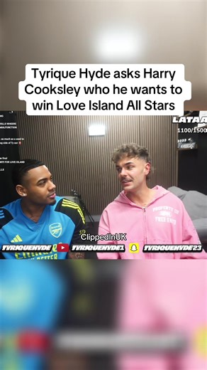 Love Island All Stars: Tyrique Hyde Asks Harry Cooksley
