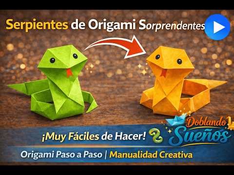 ¡Serpientes de Papel que se MUEVEN! 🐍😱 Origami Fácil y Sorprendente